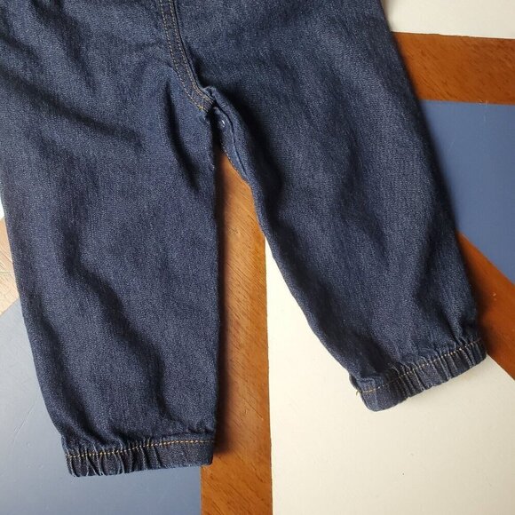 Just‎ One You Carter's Bib Overalls Boys 12 Month Embroidered Dinosaur Denim - Picture 6 of 8